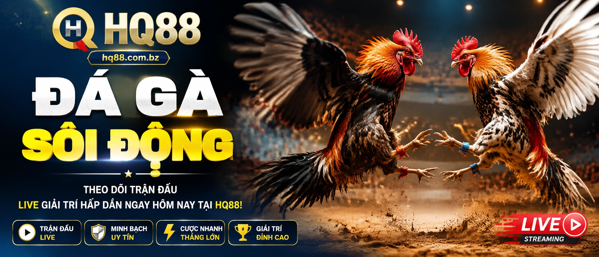 Giao diện Đá Gà mobile trên HQ88