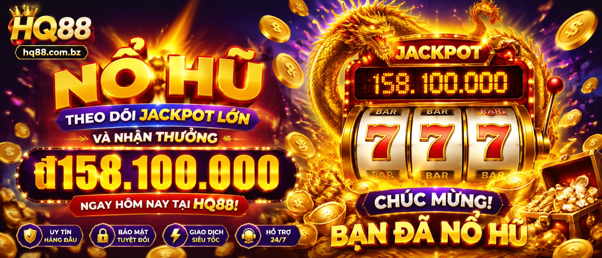 Ảnh minh họa danh sách game Nổ Hũ và slot game trên HQ88