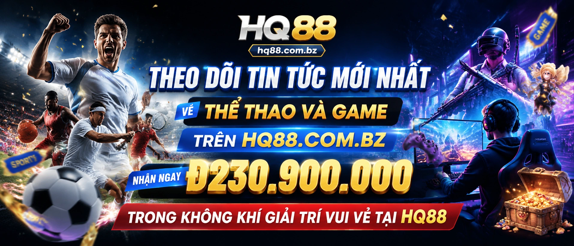 Màn hình tin tức HQ88 hiển thị các mục cập nhật rõ ràng